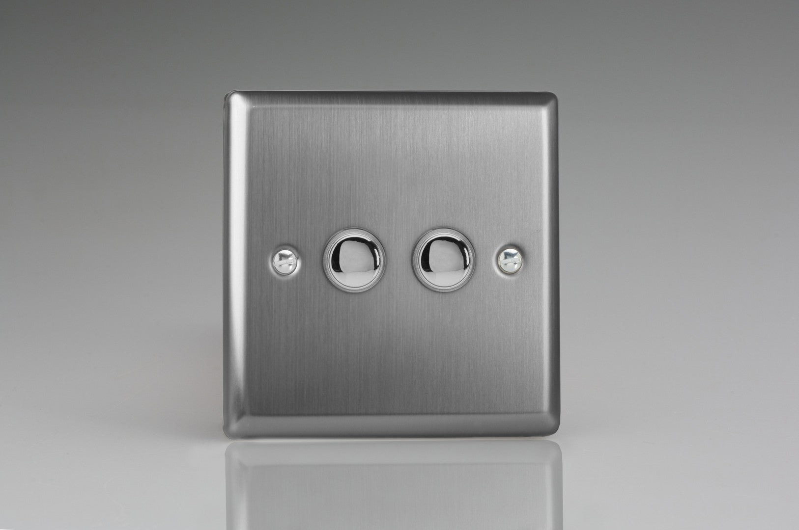 Push-to-Make Momentary Switch - Brushed Steel