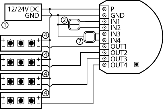 FIBARO RGBW Smart Home Lighting Controller installation design 